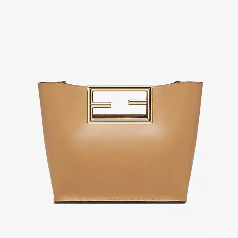 Cheap Bag Small Leather In Fendi Way Calf Apricot 0612